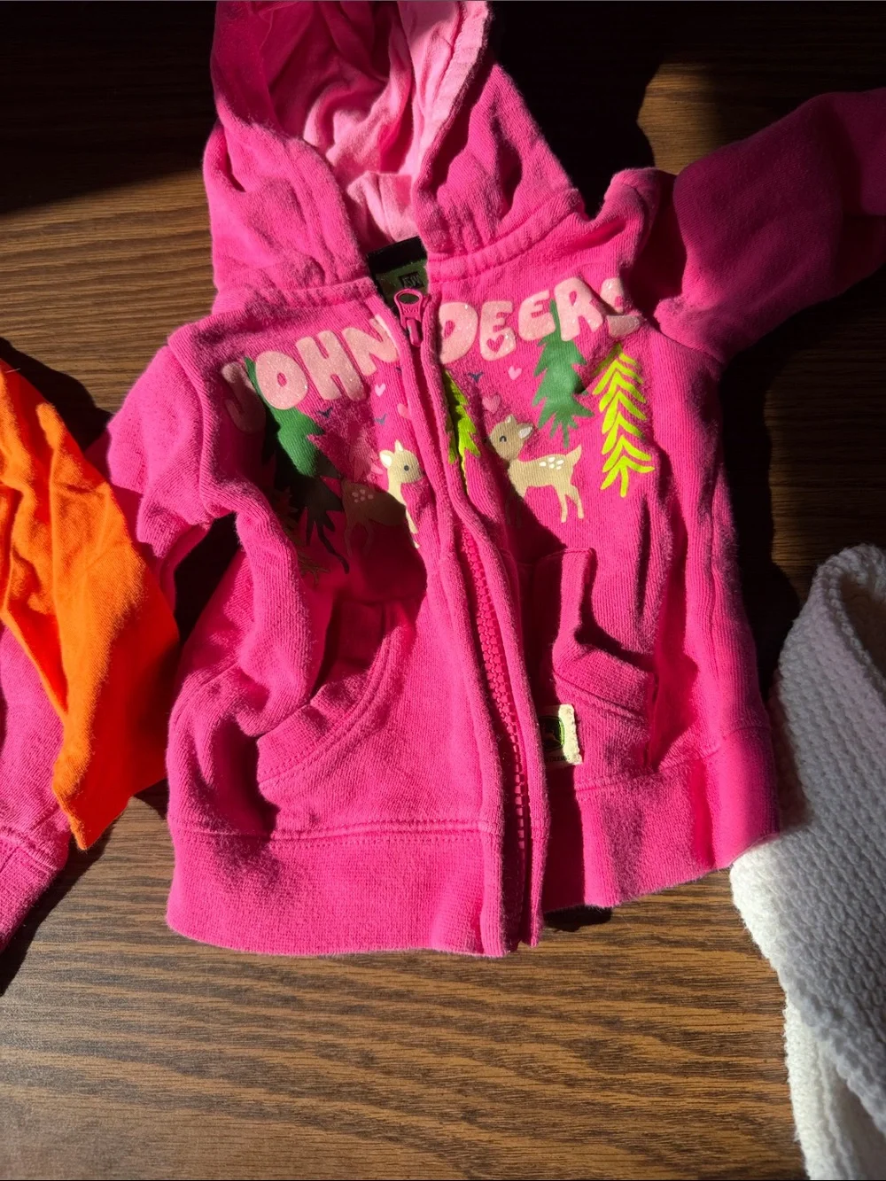 Baby 12m Girls 4 pants, 1 long sleeve onsie, 3 long sleeve shirts, 2 jackets, +